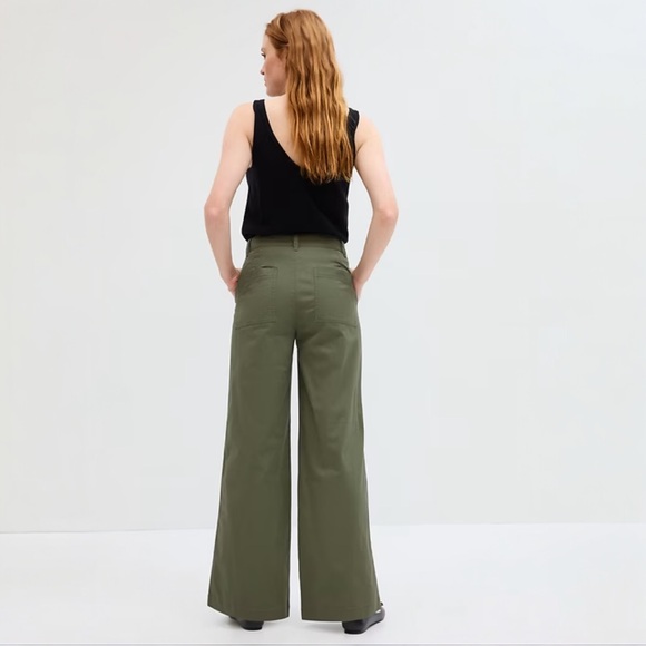 GAP High Rise Wide Leg Girlfriend Pants NWT 2 Regular - Picture 2 of 6
